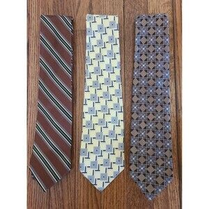 Lot of 3 Jos. A. Bank Mens 100% Silk Ties